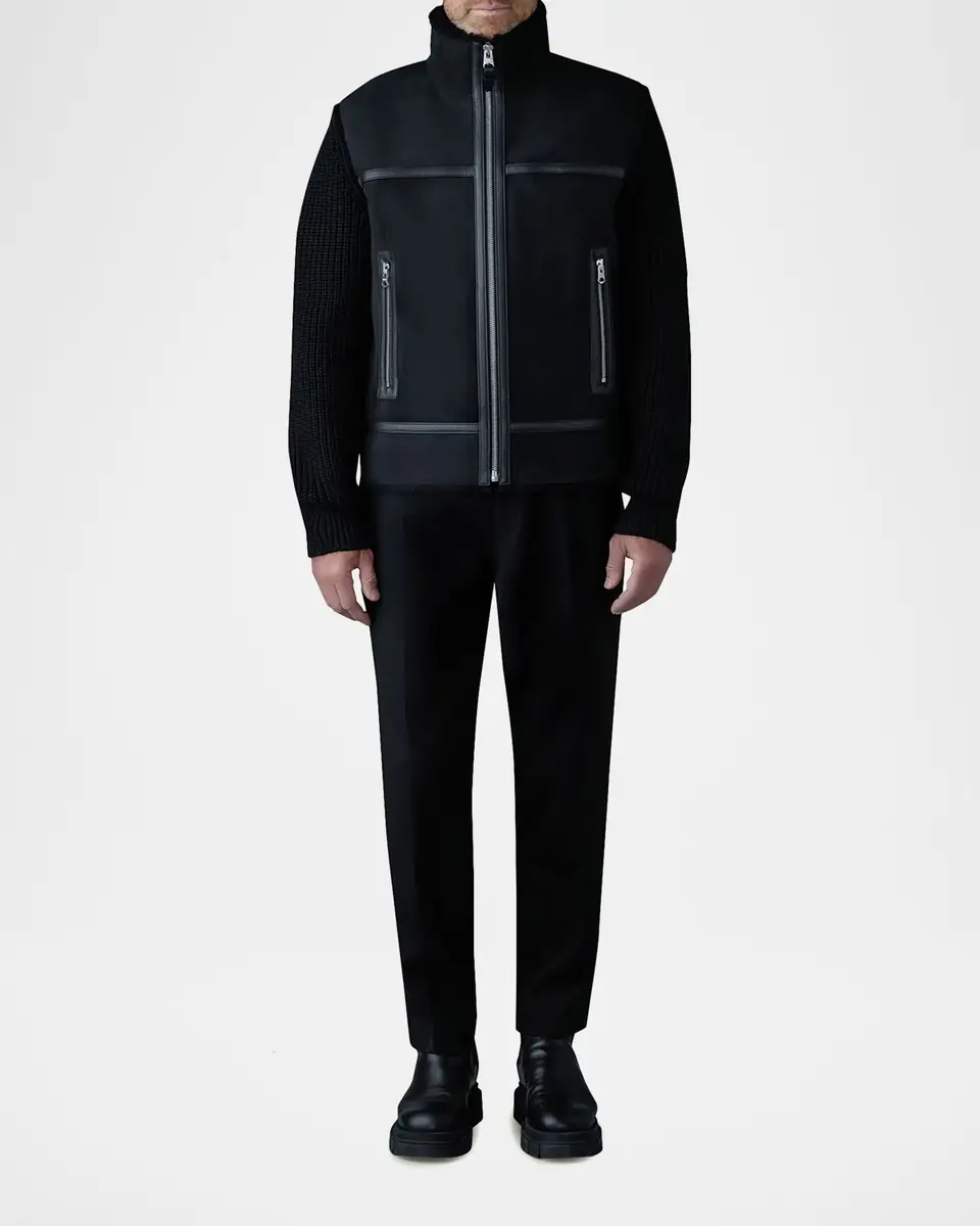 Mackage Men's Jonathan Mixed-Media Shearling Jacket | Thumbnail 2