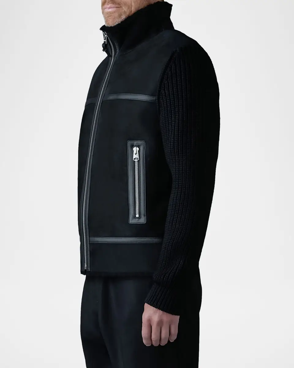 Mackage Men's Jonathan Mixed-Media Shearling Jacket | Thumbnail 4