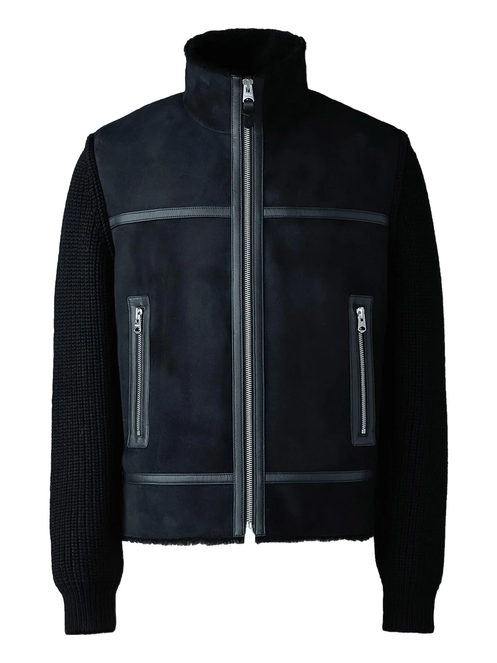 Men's Jonathan Mixed-Media Shearling Jacket Men's Jonathan Mixed-Media Shearling Jacket