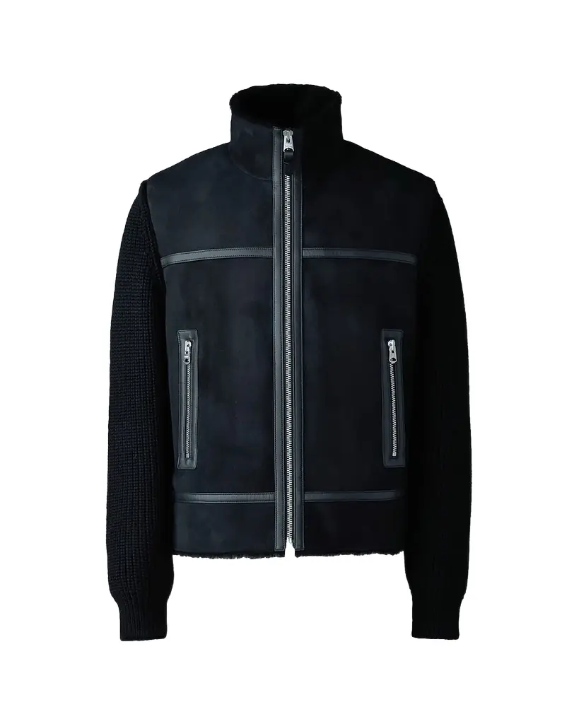 Mackage Men's Jonathan Mixed-Media Shearling Jacket | Image 1 Mackage Men's Jonathan Mixed-Media Shearling Jacket | Image 1