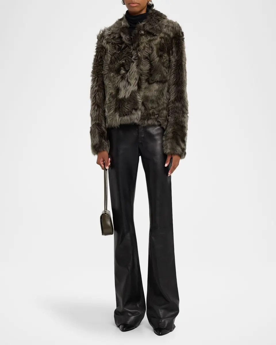 Yves Salomon Short Lamb Shearling Jacket | Thumbnail 2 Yves Salomon Short Lamb Shearling Jacket | Thumbnail 2