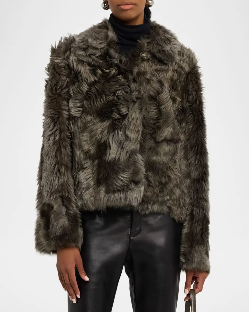 Yves Salomon Short Lamb Shearling Jacket | Thumbnail 4 Yves Salomon Short Lamb Shearling Jacket | Thumbnail 4