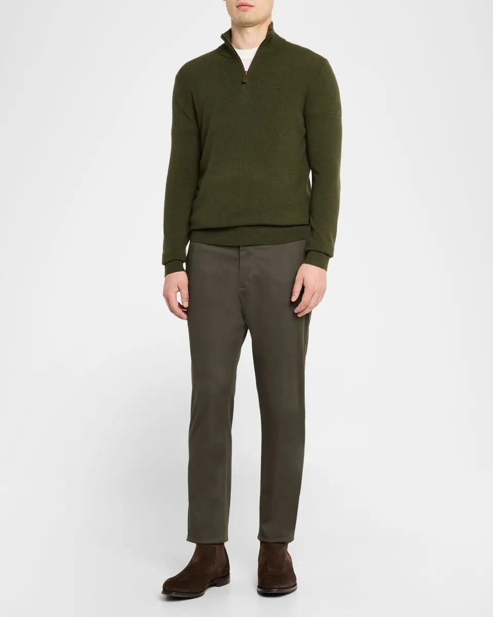 Polo Ralph Lauren Men's Wool Embroidered Pony Quarter-Zip Sweater | Thumbnail 2 Polo Ralph Lauren Men's Wool Embroidered Pony Quarter-Zip Sweater | Thumbnail 2