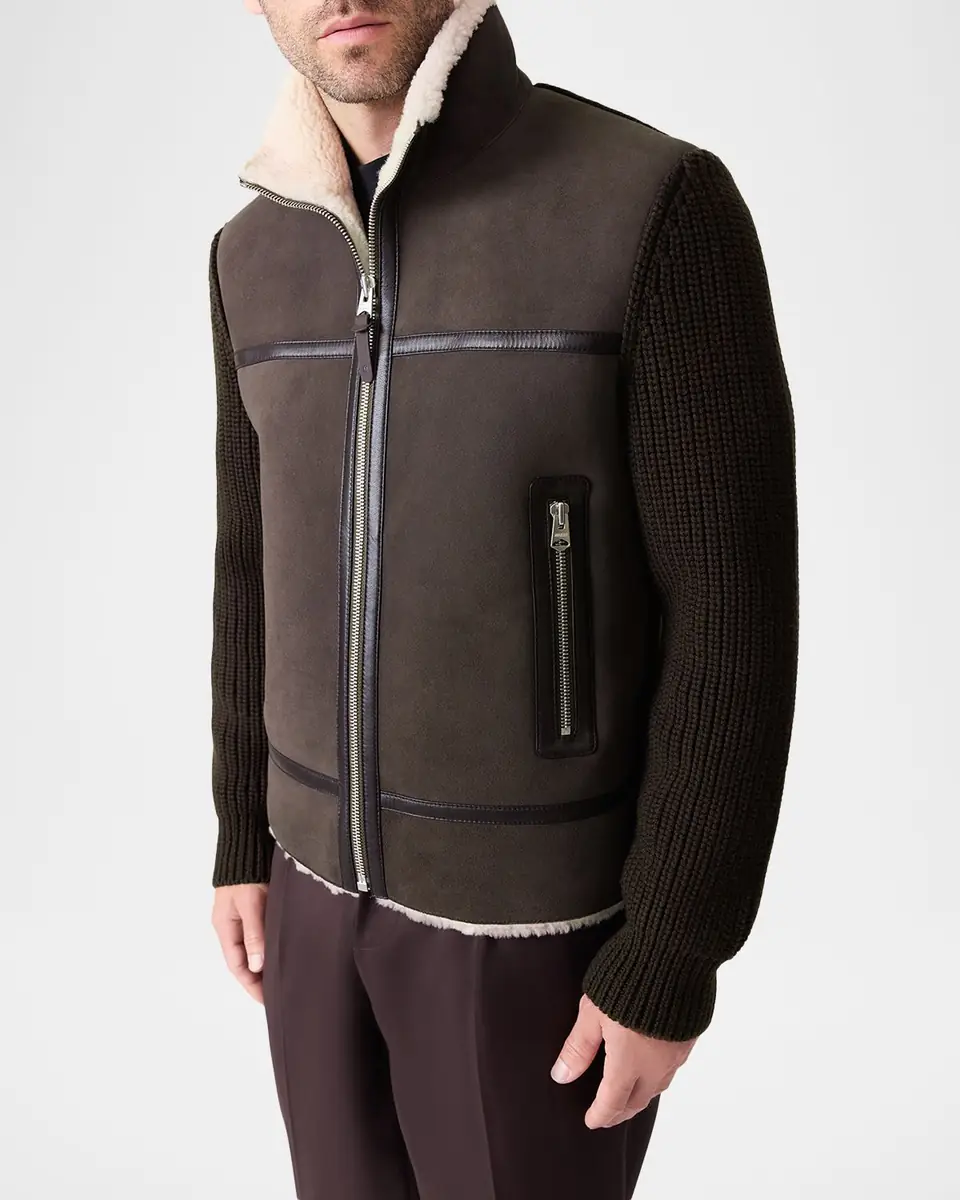 Mackage Men's Jonathan Mixed-Media Shearling Jacket | Thumbnail 2