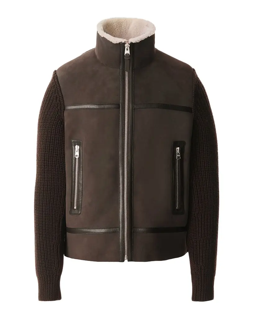 Mackage Men's Jonathan Mixed-Media Shearling Jacket
