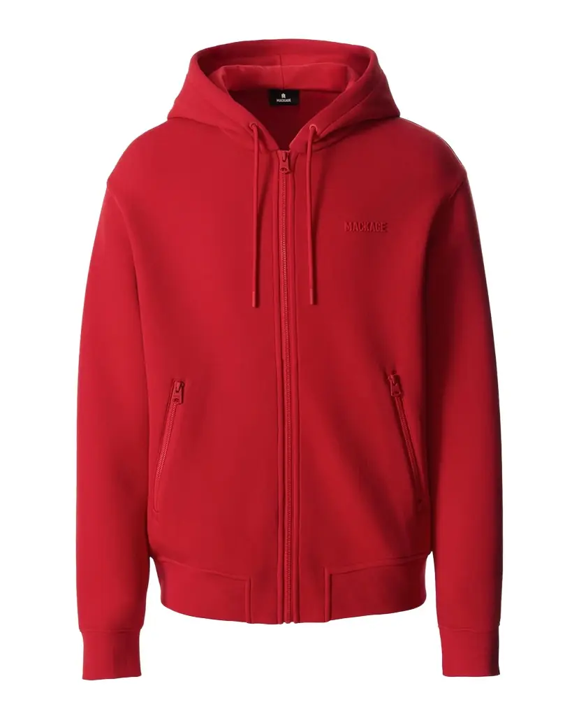 Mackage Men's Krystos Double-Face Jersey Hoodie | Image 1 Mackage Men's Krystos Double-Face Jersey Hoodie | Image 1