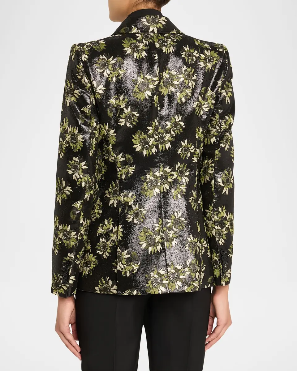Alexander McQueen Lacquered Sunflower Single-Breasted Jacket | Thumbnail 3 Alexander McQueen Lacquered Sunflower Single-Breasted Jacket | Thumbnail 3