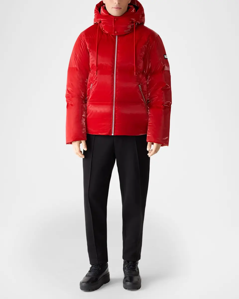 Mackage Men's Kent-Glo High-Gloss Hooded Down Jacket | Thumbnail 2 Mackage Men's Kent-Glo High-Gloss Hooded Down Jacket | Thumbnail 2