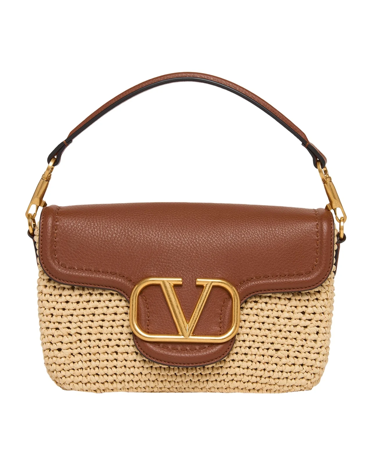 Viscose Raffia & Leather Top-Handle Bag Viscose Raffia & Leather Top-Handle Bag