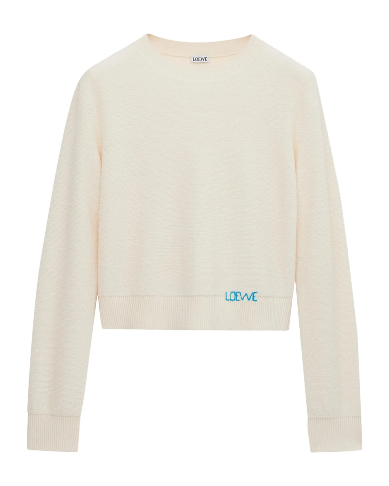Logo Embroidered Wool Crewneck Sweater Logo Embroidered Wool Crewneck Sweater
