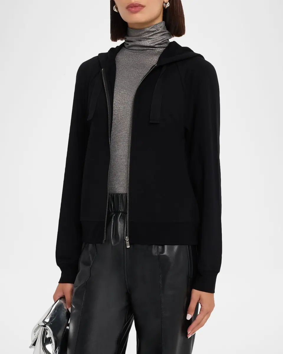 MAJESTIC FILATURES Zip-Front French Terry Hoodie | Thumbnail 4 MAJESTIC FILATURES Zip-Front French Terry Hoodie | Thumbnail 4