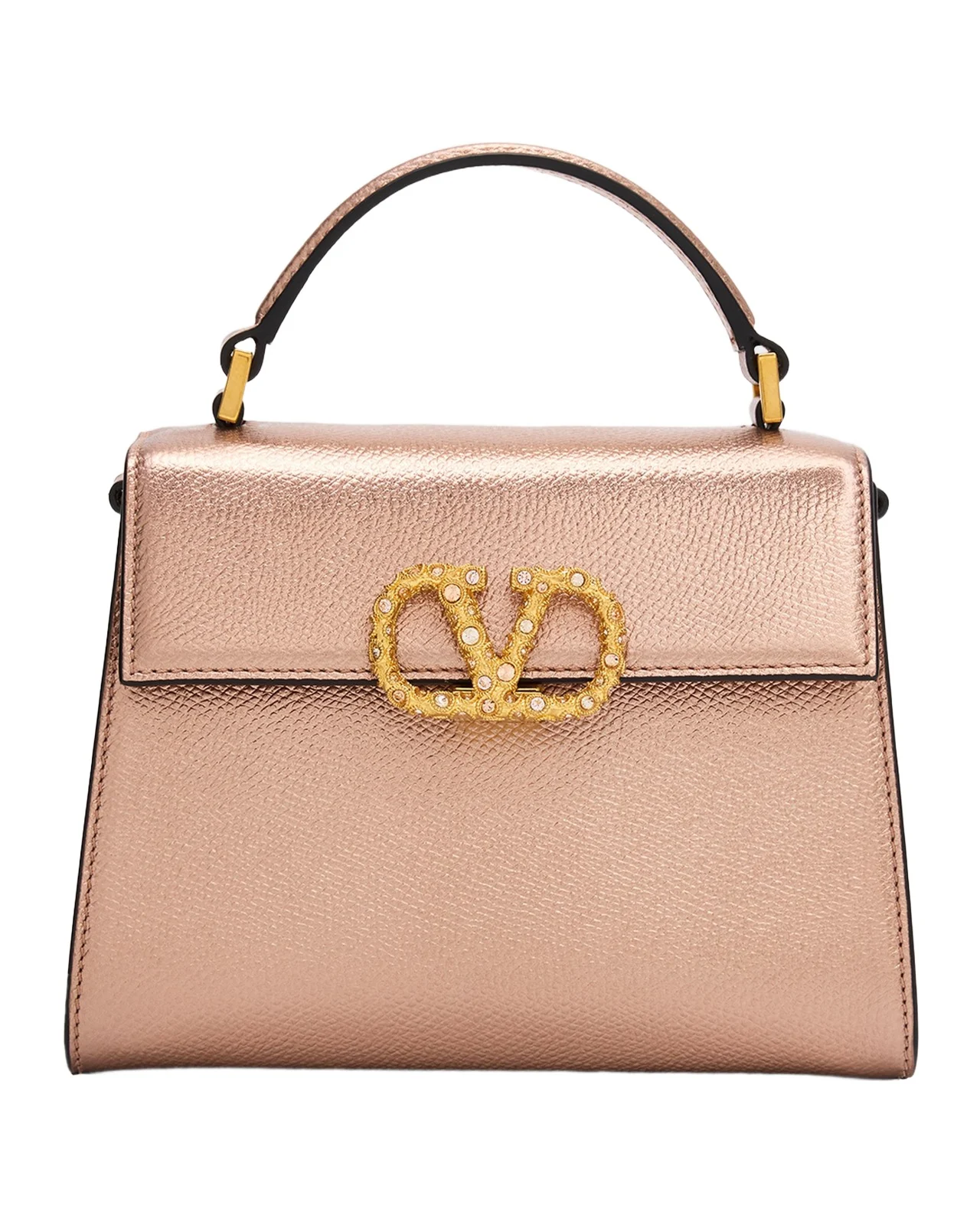 VSLING Mini Laminated Leather Top-Handle Bag VSLING Mini Laminated Leather Top-Handle Bag