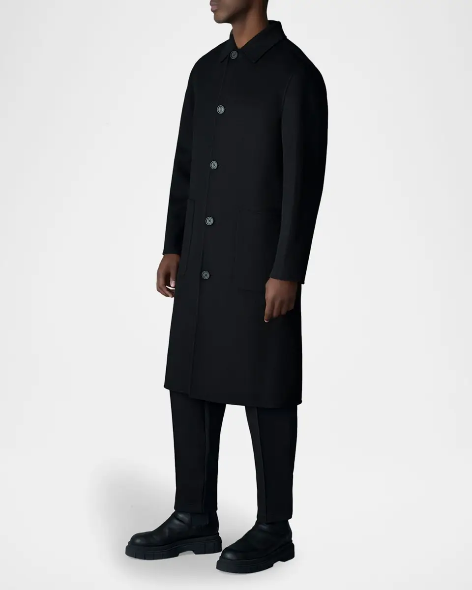 Mackage Men's Beckett Handmade Wool Overcoat | Thumbnail 4 Mackage Men's Beckett Handmade Wool Overcoat | Thumbnail 4