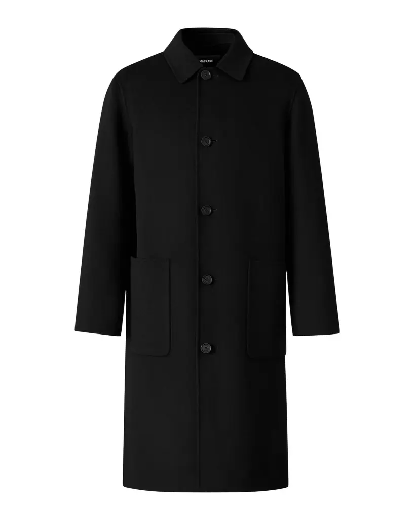 Mackage Men's Beckett Handmade Wool Overcoat | Image 1 Mackage Men's Beckett Handmade Wool Overcoat | Image 1