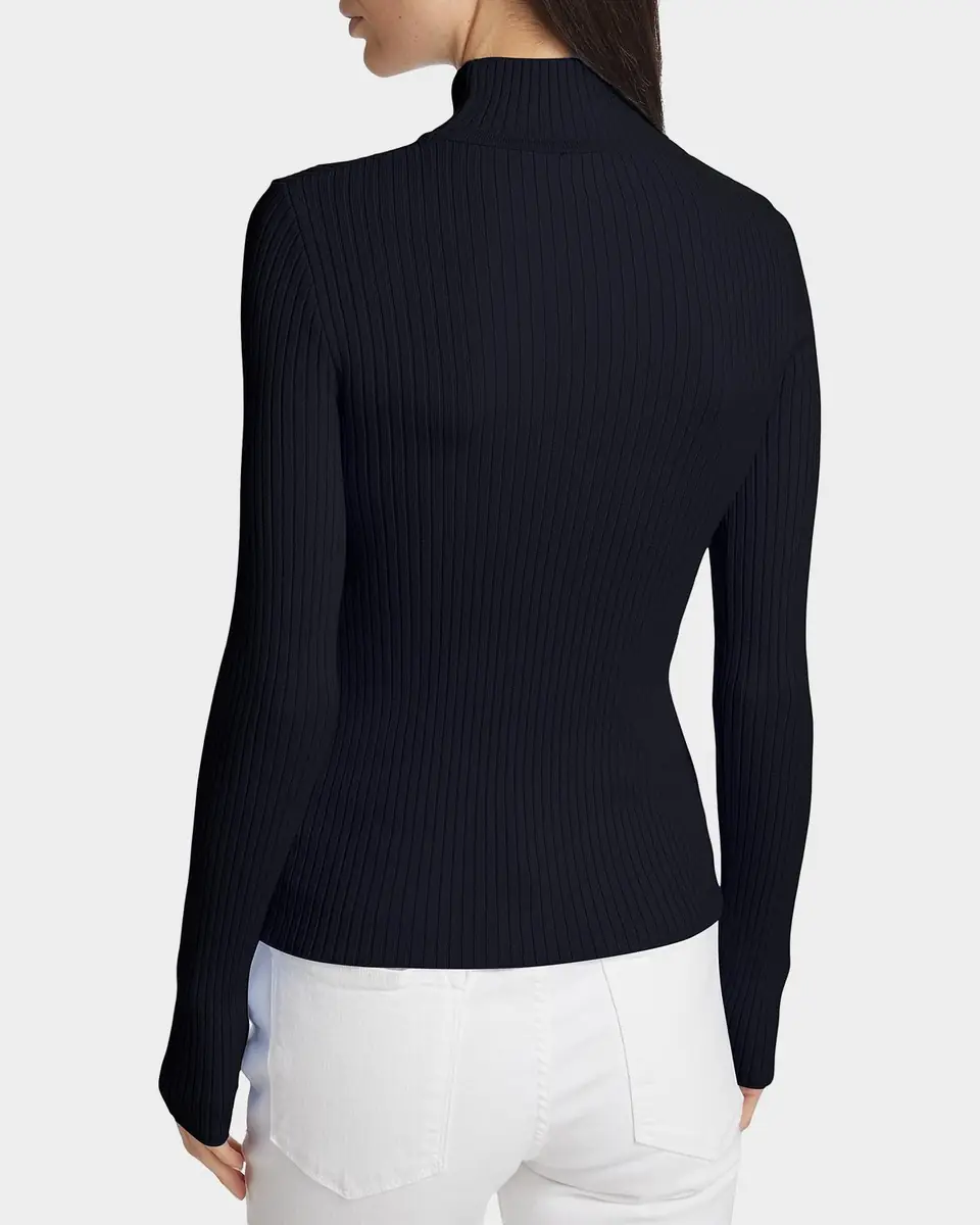 Courrèges Turtleneck Long-Sleeve Rib Sweater | Thumbnail 2