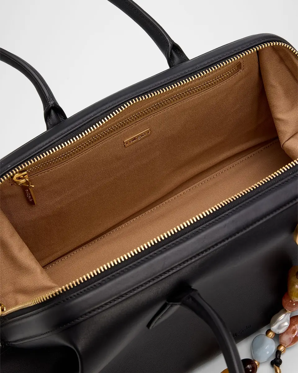 Cult Gaia Raia Leather Satchel Shoulder Bag | Thumbnail 3