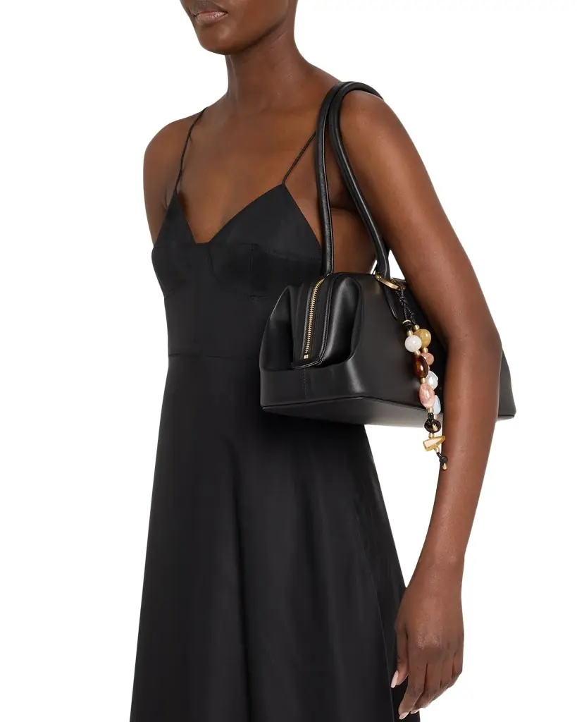 Cult Gaia Raia Leather Satchel Shoulder Bag