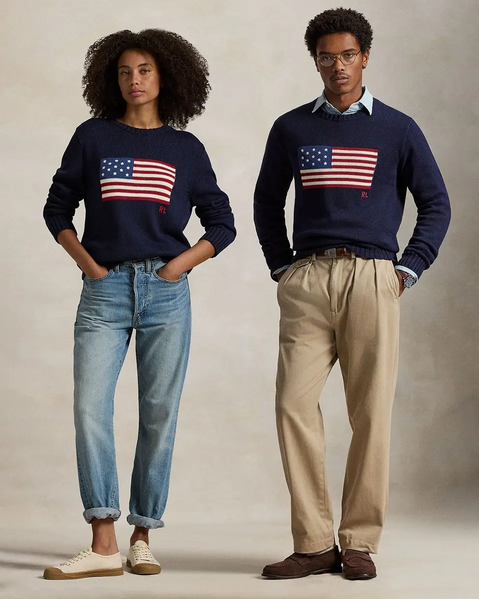 Polo Ralph Lauren Men's The Iconic Flag Cotton Crewneck Sweater | Thumbnail 7 Polo Ralph Lauren Men's The Iconic Flag Cotton Crewneck Sweater | Thumbnail 7