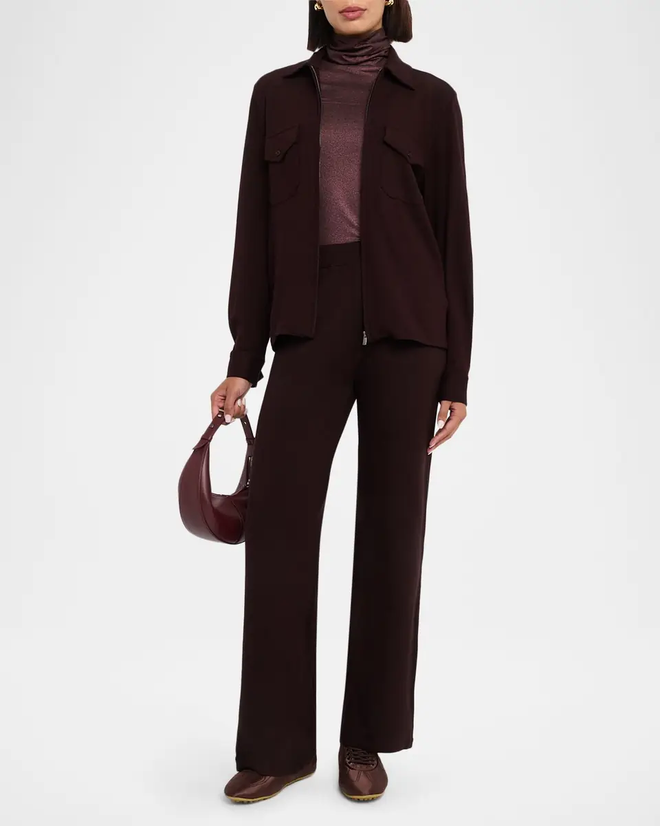 MAJESTIC FILATURES Wide-Leg French Terry Pants | Thumbnail 2