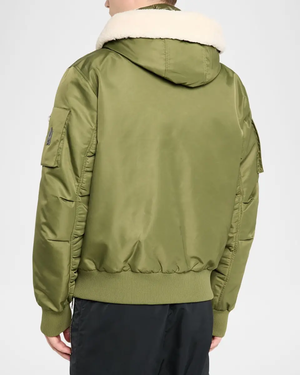 Mackage Men's August Bomber Jacket with Shearling-Trimmed Hood | Thumbnail 3 Mackage Men's August Bomber Jacket with Shearling-Trimmed Hood | Thumbnail 3