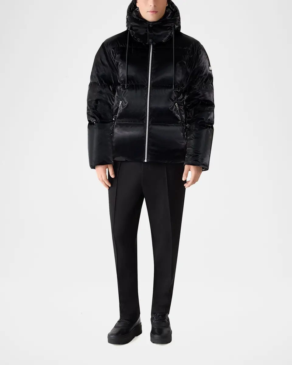 Mackage Men's Kent-Glo High-Gloss Hooded Down Jacket | Thumbnail 2 Mackage Men's Kent-Glo High-Gloss Hooded Down Jacket | Thumbnail 2