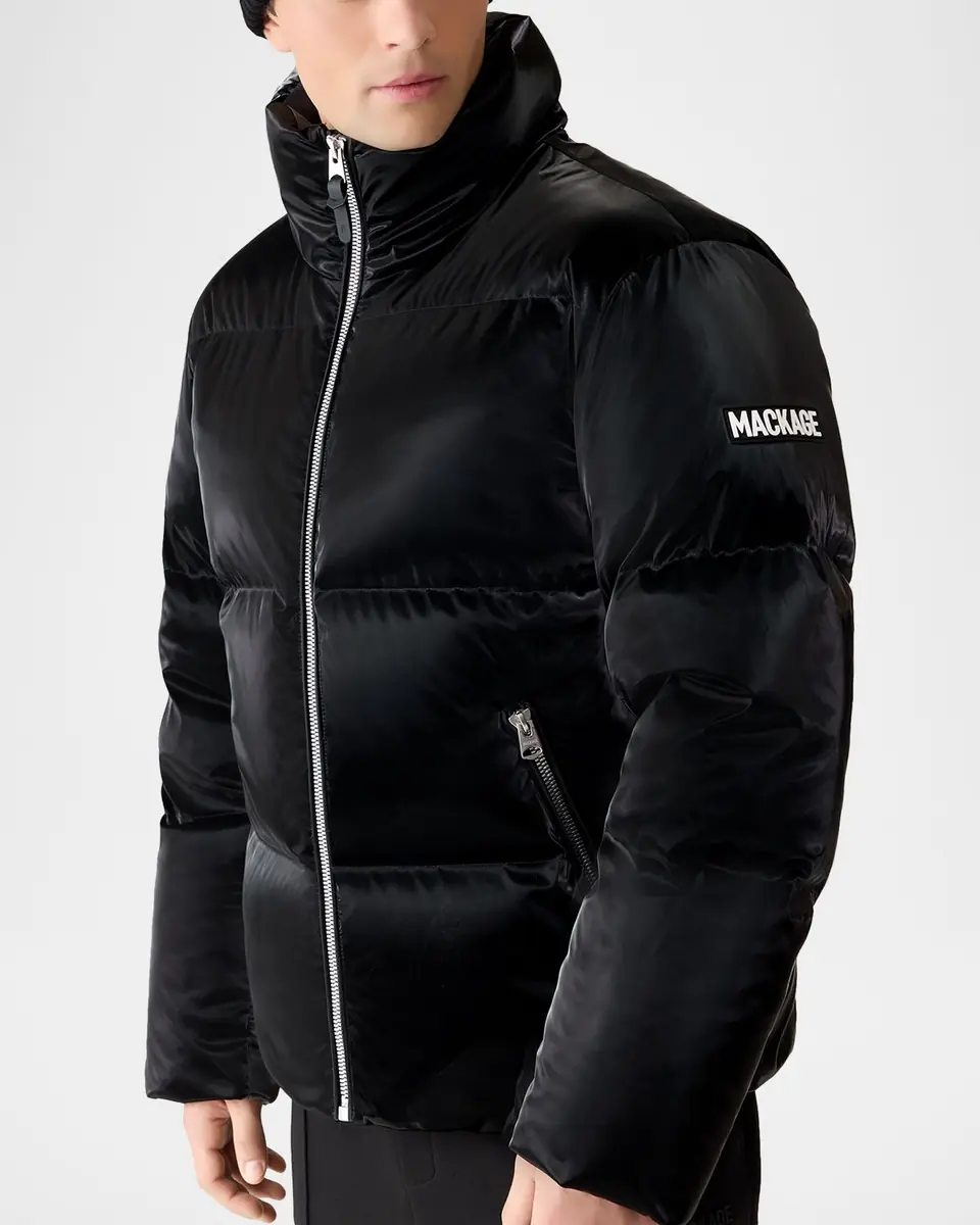Mackage Men's Kent-Glo High-Gloss Hooded Down Jacket | Thumbnail 5 Mackage Men's Kent-Glo High-Gloss Hooded Down Jacket | Thumbnail 5