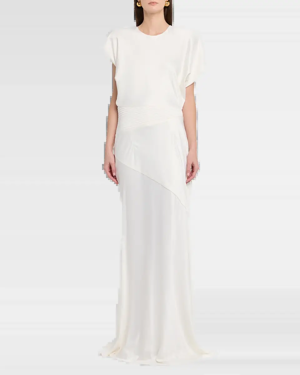 Zhivago Bond Draped Stretch Satin Mermaid Gown | Thumbnail 6 Zhivago Bond Draped Stretch Satin Mermaid Gown | Thumbnail 6