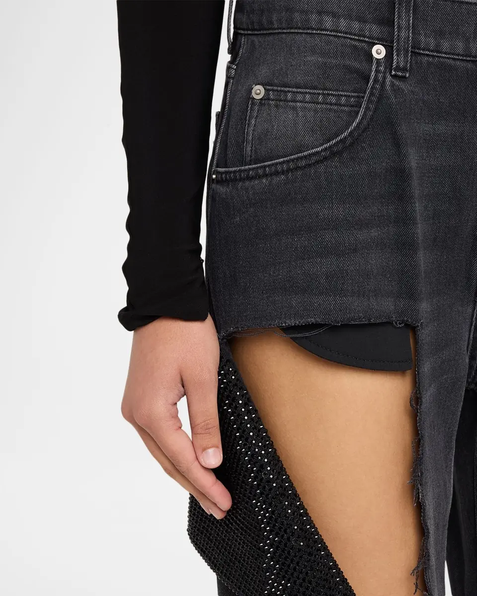 AREA Hotfix Thigh Slash Straight-Leg Jeans | Thumbnail 5 AREA Hotfix Thigh Slash Straight-Leg Jeans | Thumbnail 5