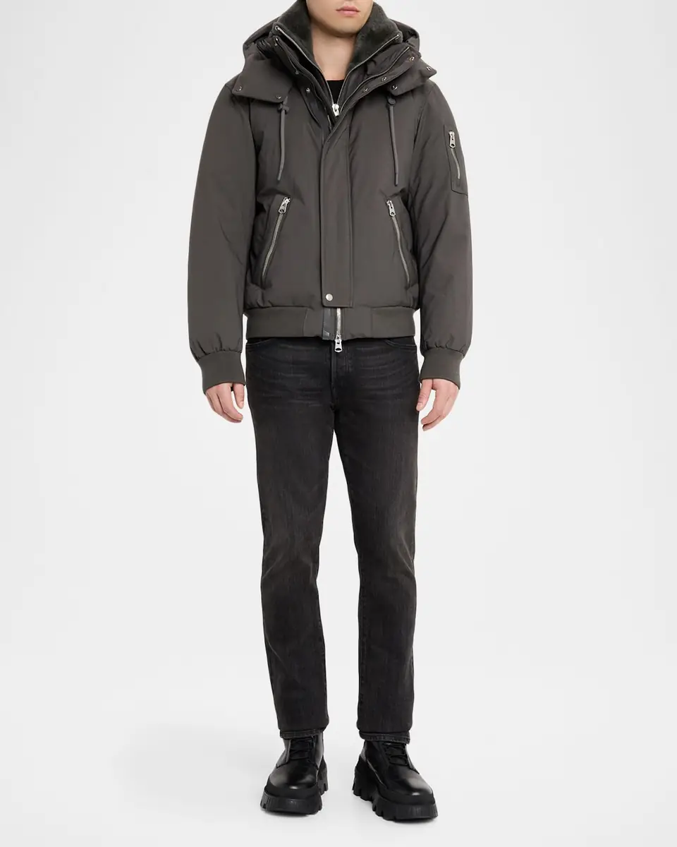 Mackage Men's Iker-Z 2-in-1 Down Bomber with Removable Shearling Bib | Thumbnail 2 Mackage Men's Iker-Z 2-in-1 Down Bomber with Removable Shearling Bib | Thumbnail 2