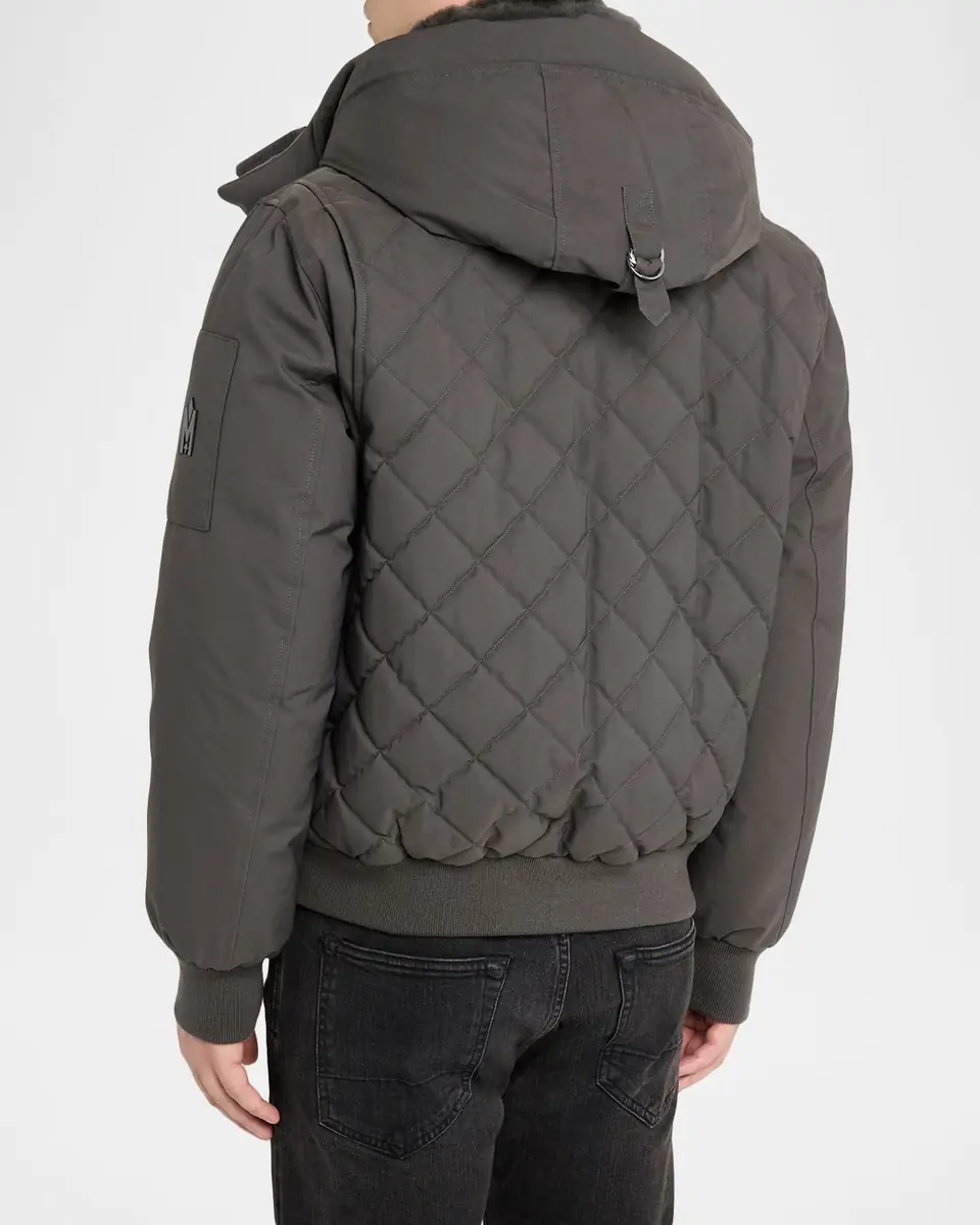Mackage Men's Iker-Z 2-in-1 Down Bomber with Removable Shearling Bib | Thumbnail 3 Mackage Men's Iker-Z 2-in-1 Down Bomber with Removable Shearling Bib | Thumbnail 3
