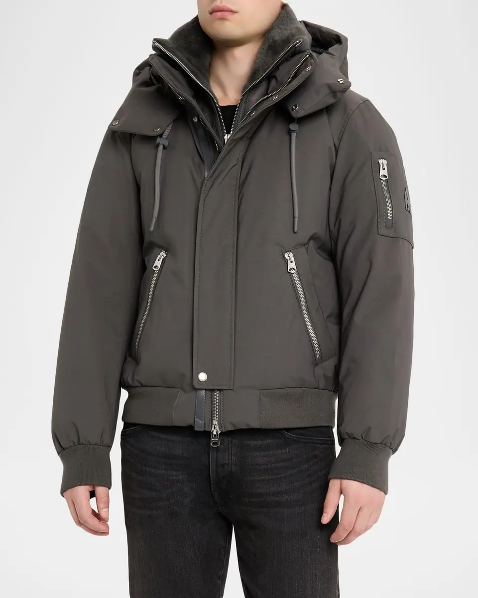 Mackage Men's Iker-Z 2-in-1 Down Bomber with Removable Shearling Bib | Thumbnail 4 Mackage Men's Iker-Z 2-in-1 Down Bomber with Removable Shearling Bib | Thumbnail 4
