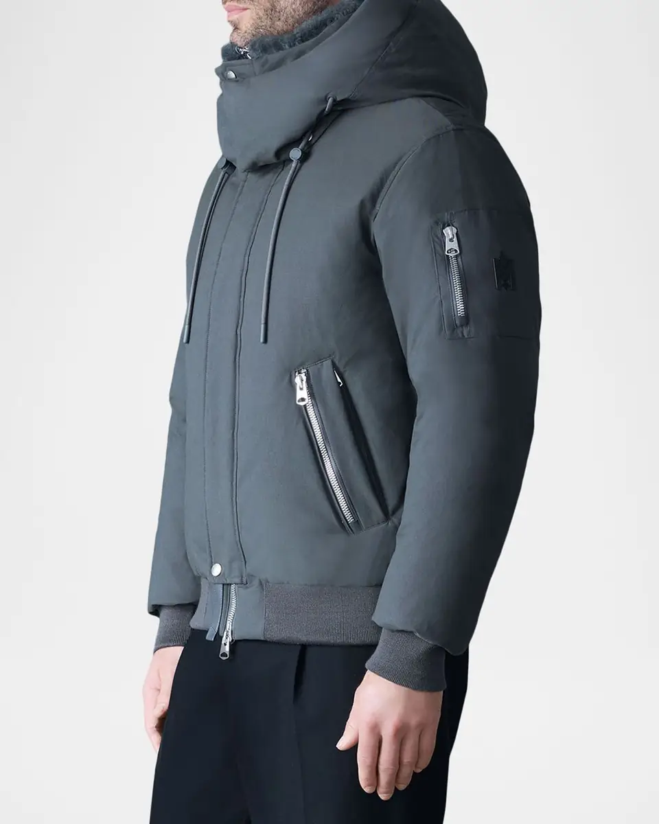 Mackage Men's Iker-Z 2-in-1 Down Bomber with Removable Shearling Bib | Thumbnail 6 Mackage Men's Iker-Z 2-in-1 Down Bomber with Removable Shearling Bib | Thumbnail 6