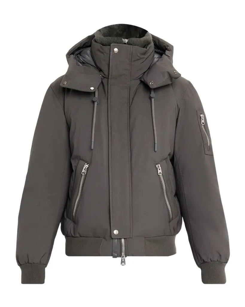 Mackage Men's Iker-Z 2-in-1 Down Bomber with Removable Shearling Bib
