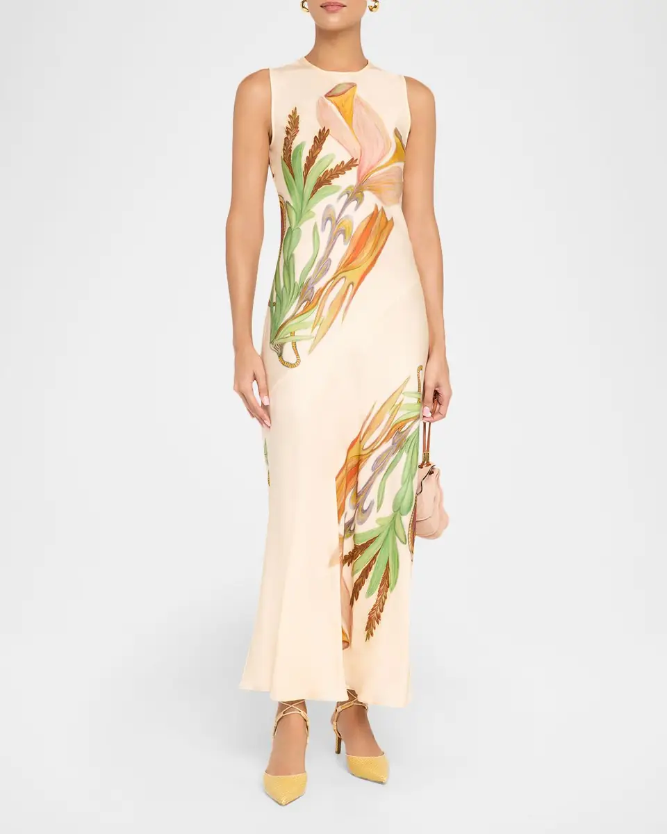 Ulla Johnson Gaea Printed Silk Midi Dress | Thumbnail 4 Ulla Johnson Gaea Printed Silk Midi Dress | Thumbnail 4