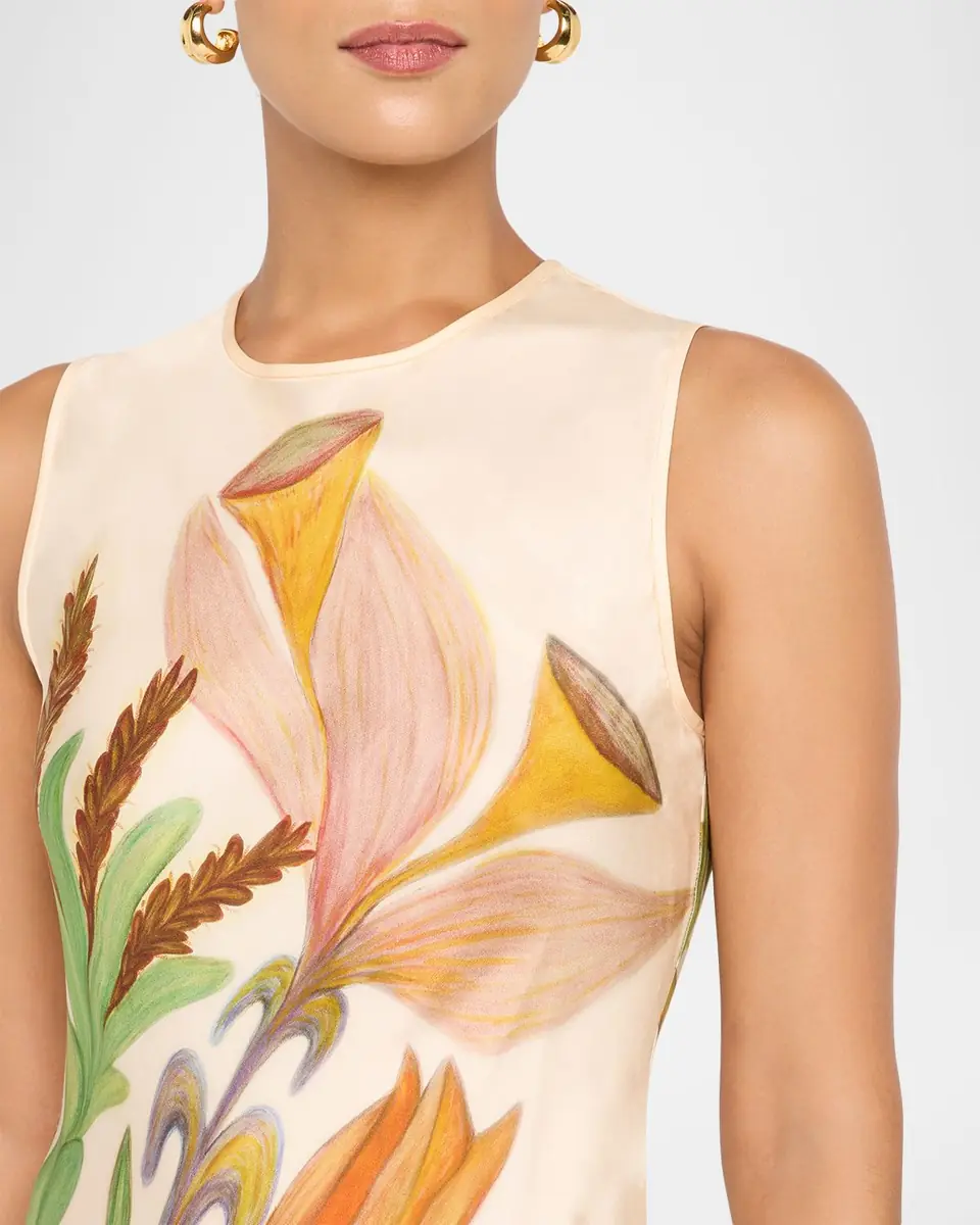 Ulla Johnson Gaea Printed Silk Midi Dress | Thumbnail 5 Ulla Johnson Gaea Printed Silk Midi Dress | Thumbnail 5