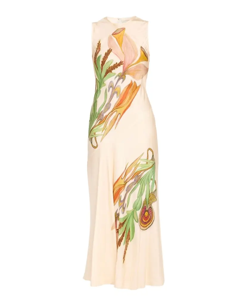 Ulla Johnson Gaea Printed Silk Midi Dress | Image 1 Ulla Johnson Gaea Printed Silk Midi Dress | Image 1