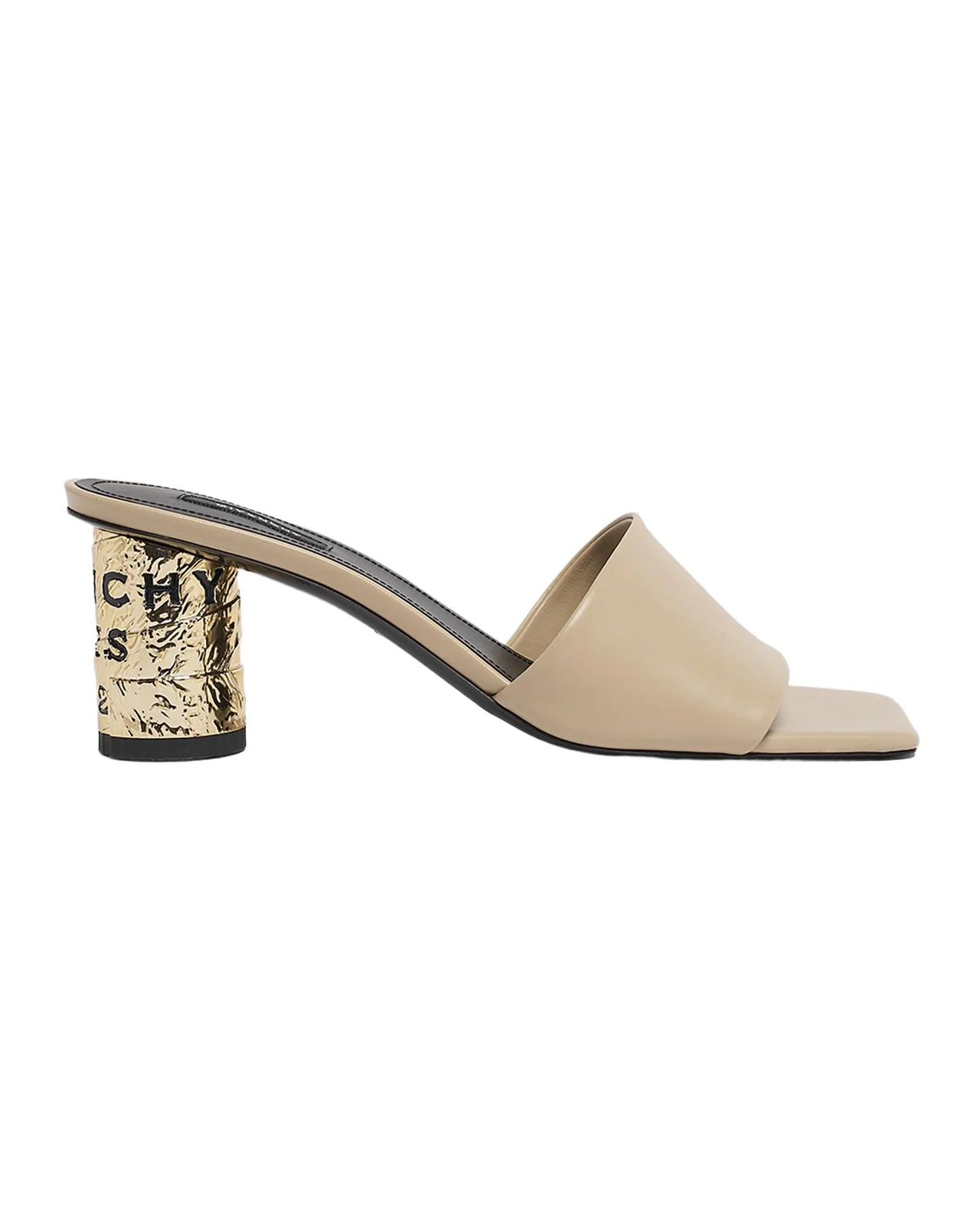Givenchy 65mm Logo Heel Leather Mule Sandals