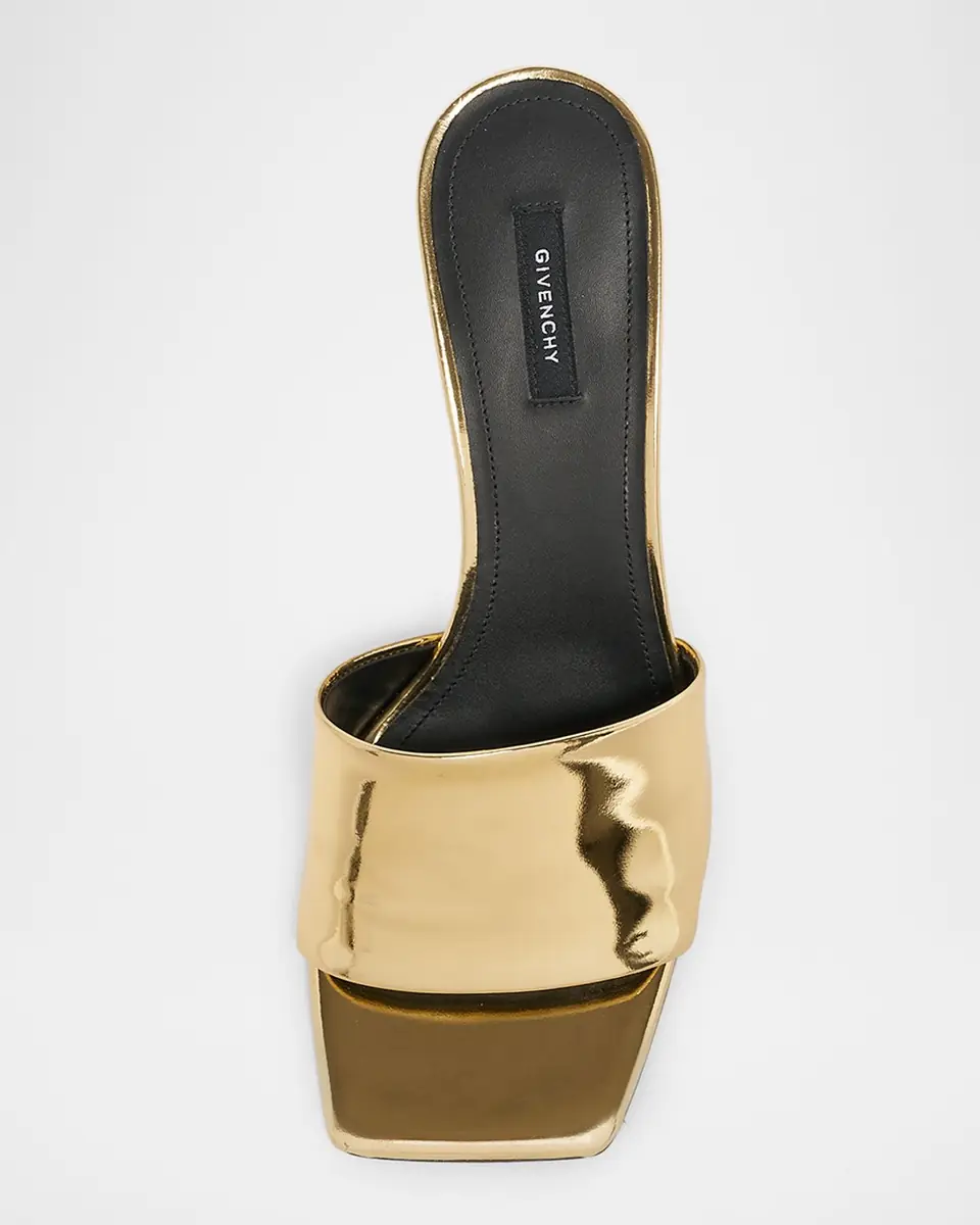Givenchy 65mm Logo Heel Metallic Leather Mule Sandals | Thumbnail 6 Givenchy 65mm Logo Heel Metallic Leather Mule Sandals | Thumbnail 6