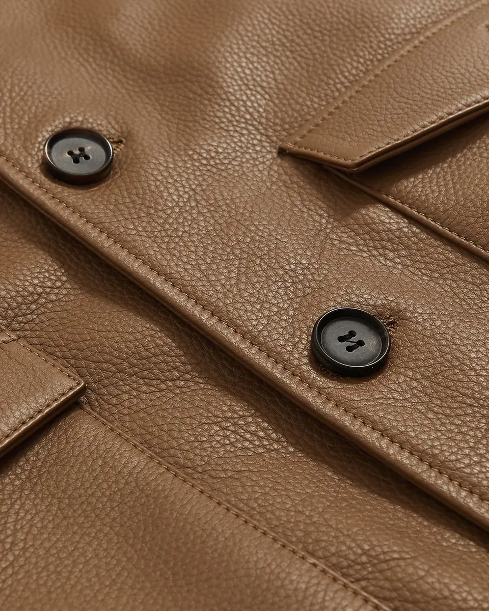 Reiss Men's Harrington Tumbled Leather Jacket | Thumbnail 5