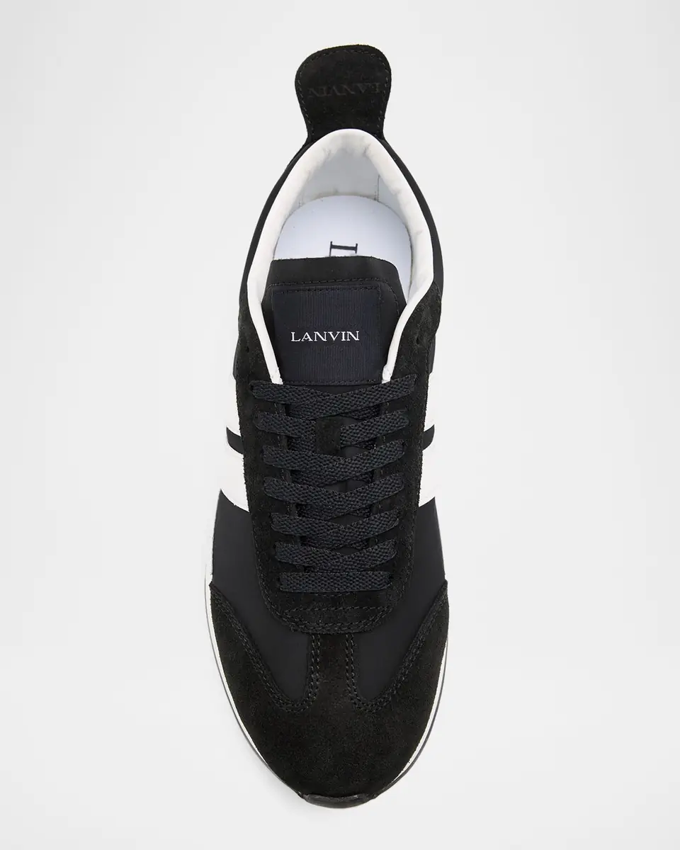 Lanvin Men's Nylon & Suede Low-Top Sneakers | Thumbnail 4 Lanvin Men's Nylon & Suede Low-Top Sneakers | Thumbnail 4