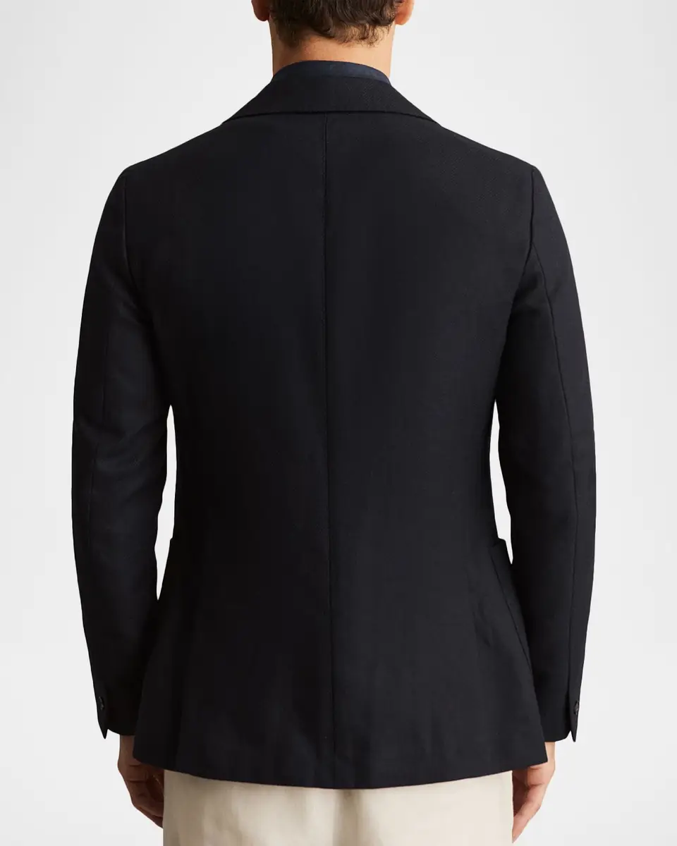 Reiss Men's Wool-Blend Slim-Fit Navy Jacket | Thumbnail 3 Reiss Men's Wool-Blend Slim-Fit Navy Jacket | Thumbnail 3