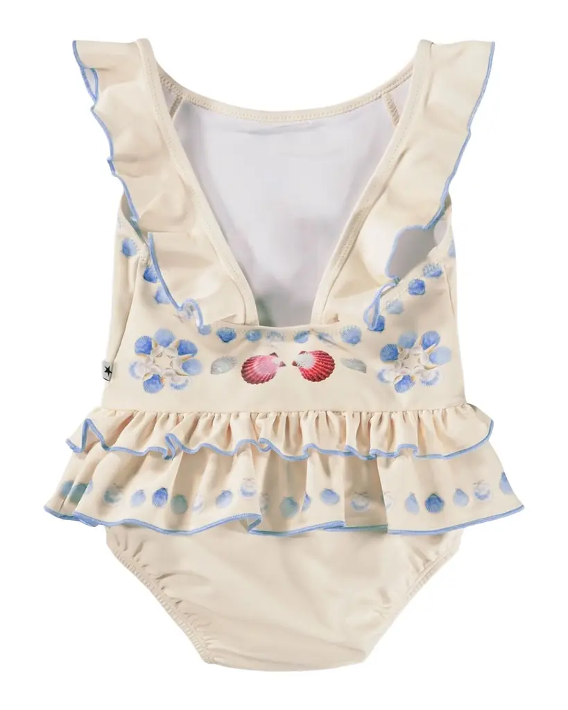Molo Girl's Nalani Ruffled One-Piece Swimsuit, Size 3M-3 | Image 1 Molo Girl's Nalani Ruffled One-Piece Swimsuit, Size 3M-3 | Image 1