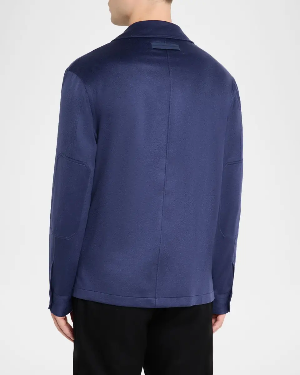 ZEGNA Men's Alba Oasi Cashmere Overshirt | Thumbnail 3