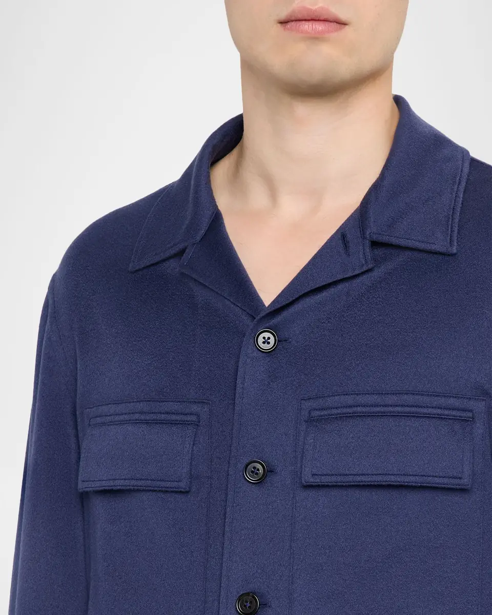 ZEGNA Men's Alba Oasi Cashmere Overshirt | Thumbnail 5