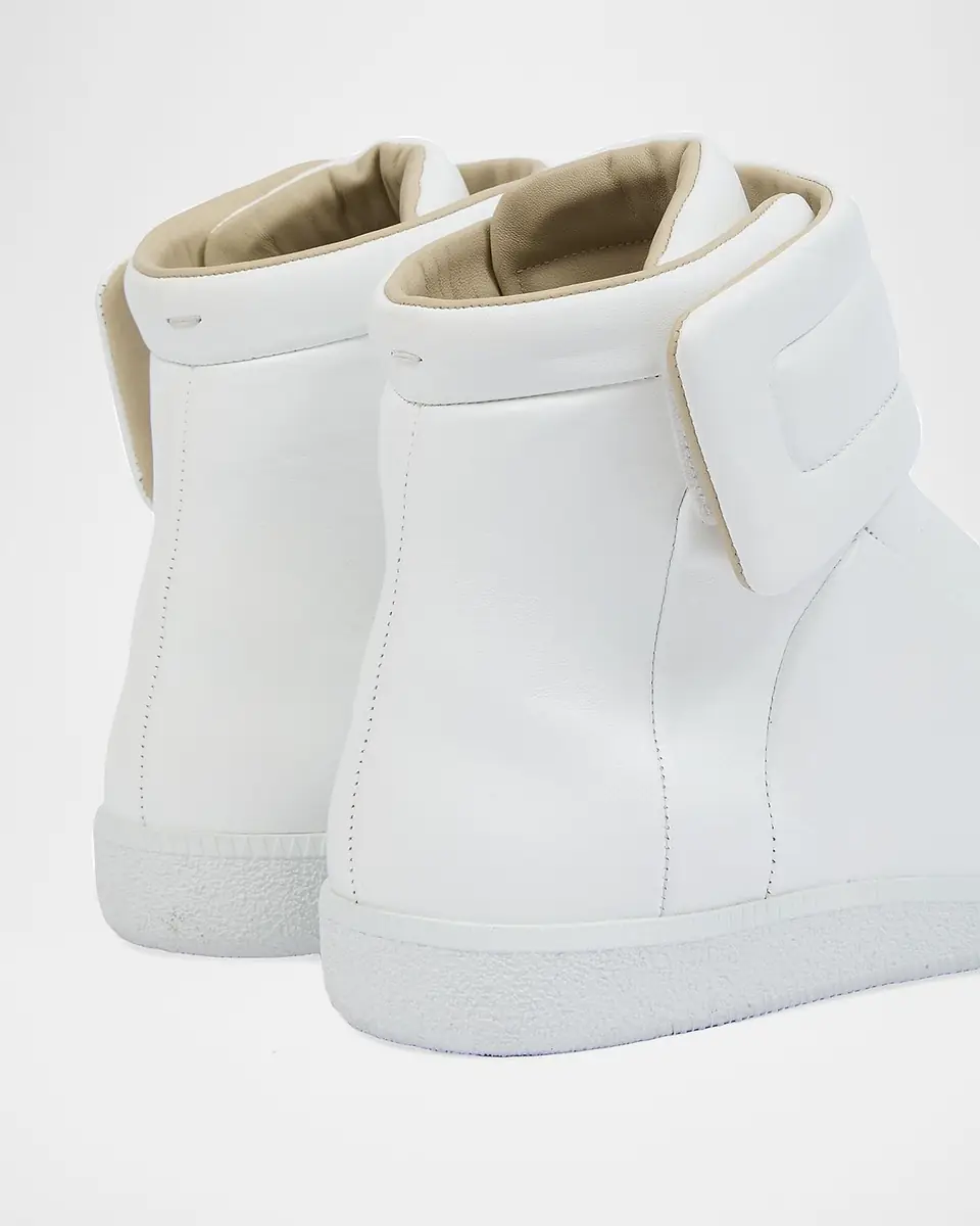 Maison Margiela Men's Future Leather High-Top Sneakers | Thumbnail 3 Maison Margiela Men's Future Leather High-Top Sneakers | Thumbnail 3