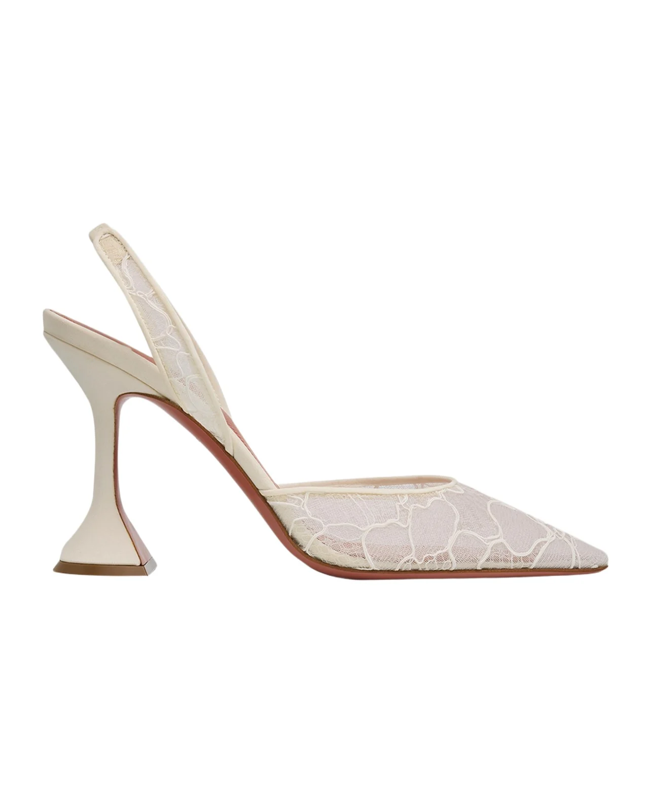 Amina Muaddi Holli Lace Slingback Pumps