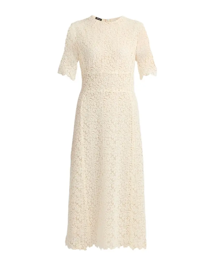 Kiton Guipure Lace Short-Sleeve Midi Dress | Image 1 Kiton Guipure Lace Short-Sleeve Midi Dress | Image 1