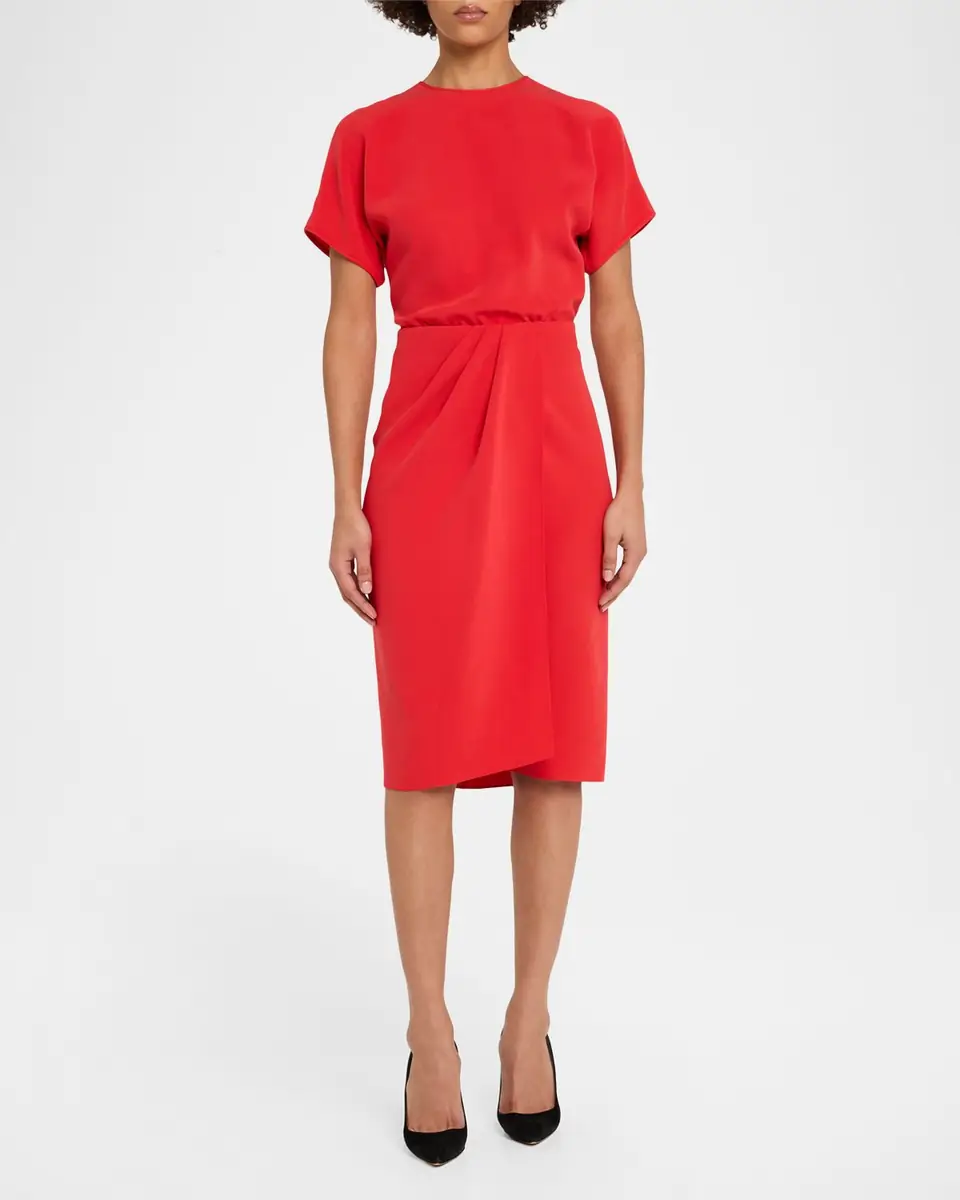 Giorgio Armani Washed Silk Asymmetric Midi Dress | Thumbnail 2 Giorgio Armani Washed Silk Asymmetric Midi Dress | Thumbnail 2