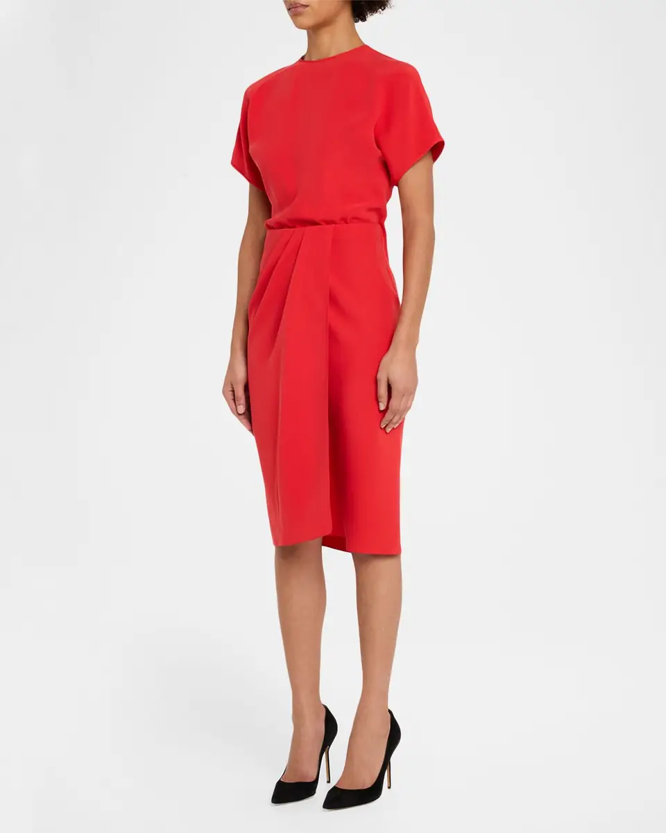 Giorgio Armani Washed Silk Asymmetric Midi Dress | Thumbnail 4 Giorgio Armani Washed Silk Asymmetric Midi Dress | Thumbnail 4