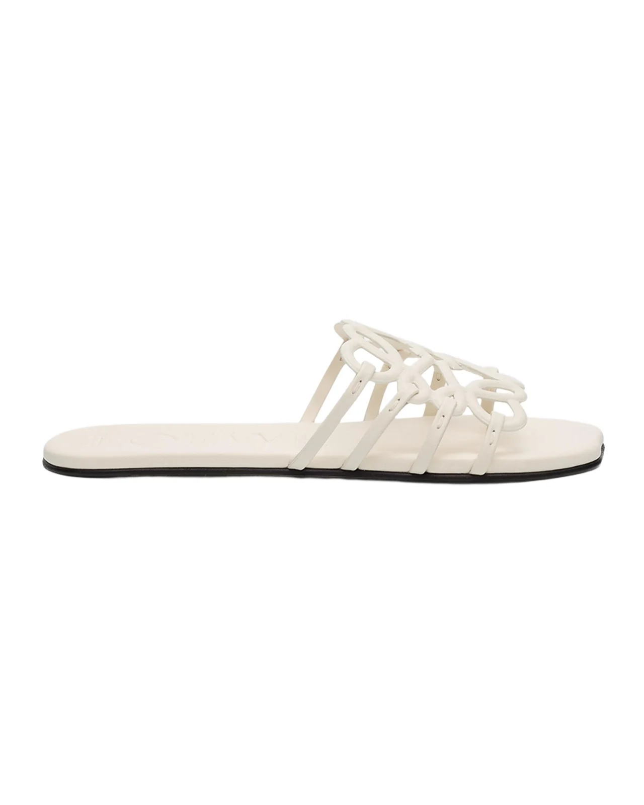 x Paula's Ibiza Petal Leather Anagram Slide Sandals